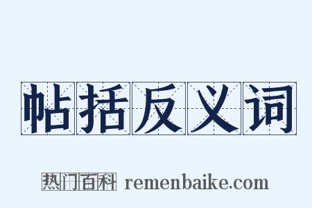 帖括反义词是什么意思的图片